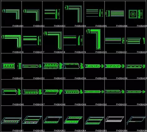 窗簾盒平面圖|窗簾盒截面圖cad圖 裝飾·模型 DWG